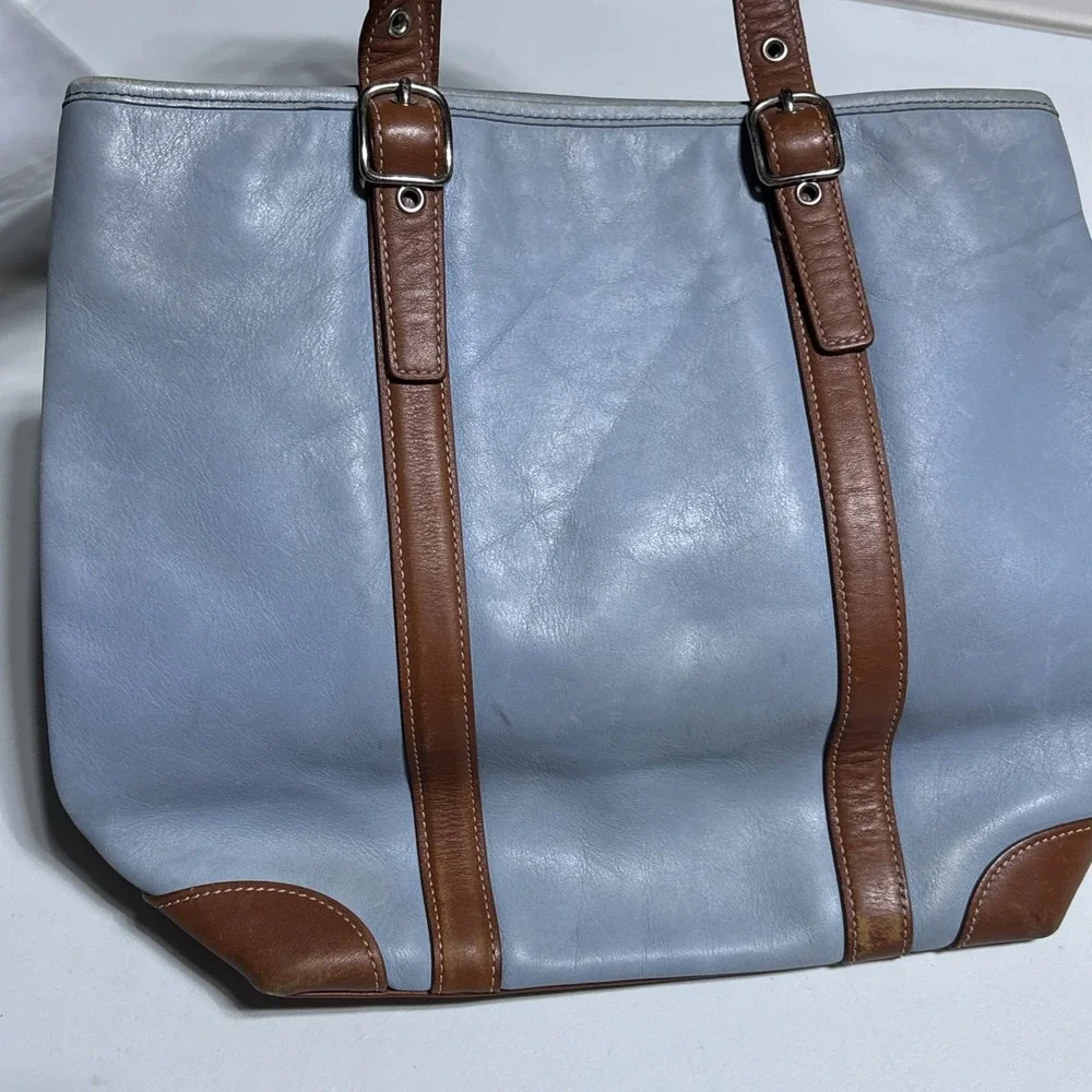 Coach blue leather